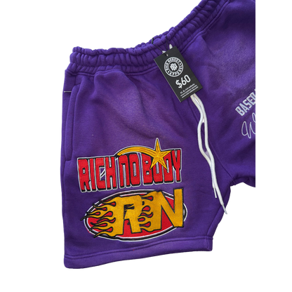 Purple Cotton Shorts