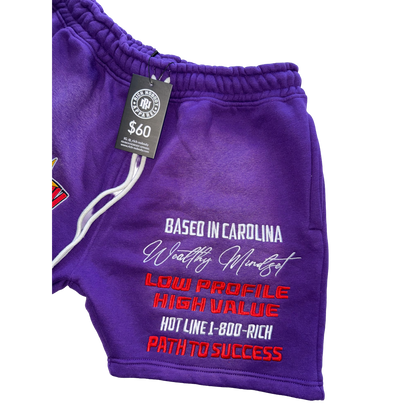 Purple Cotton Shorts